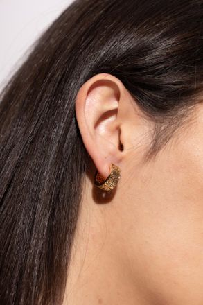 Coach Brass Earrings, Womens, Gold