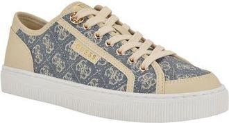 Guess Sandie Low Top Canvas Sneaker in Medium Blue at Nordstrom, Size 5.5