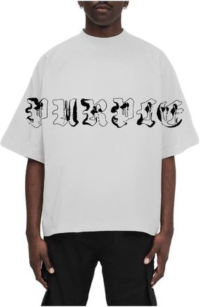 Purple Heavyweight Textured Jersey Graphic T-Shirt in Grey at Nordstrom, Size X-Large