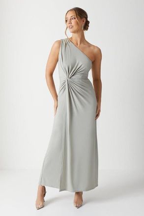 Coast Twist One Shoulder Jersey Dress in Sage at Nordstrom, Size 14
