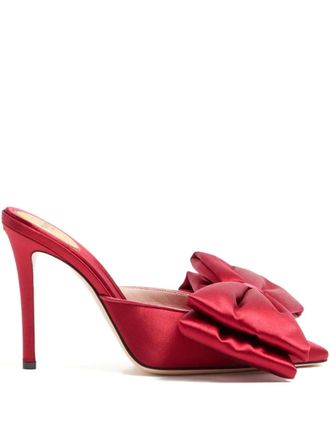Valentino Garavani Yolande satin mules - Red