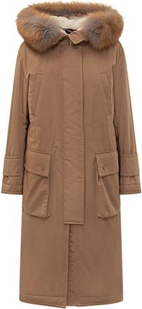 Peuterey Peuterey Brown Parka With Fur Hood