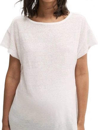 Hatch Everyday Linen Tee - Maternity In White