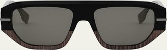 Fendi Mens Fendigraphy Square Sunglasses