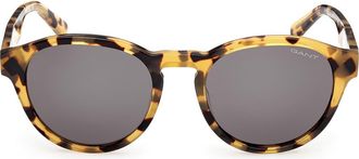 GANT Round Sunglasses in Blonde Havana /Green at Nordstrom Rack