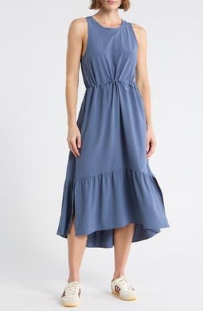 Zella Pursuit Tiered Midi Dress in Blue Vintage at Nordstrom Rack, Size Large