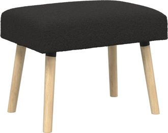 vidaXL Banco Liso Negro 60 X 40 X 45 Cm Boucl&eacute; Vidaxl