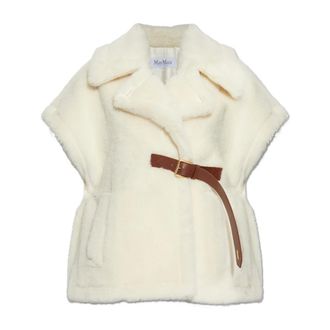 Max Mara Vests, female, White, Size: S/M Faux fur vest Newabav
