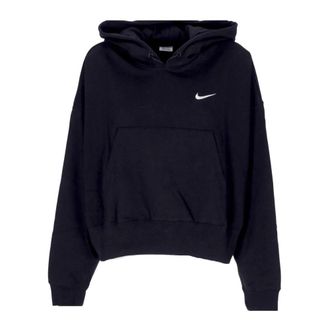 Nike Oversized Hoodie met Capuchon - Dames - Sportshirts - Zwart - L - Katoen - Fitness
