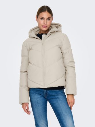 Jacqueline de Yong Steppjacke JDY JDYARNHEM WATER REP SHORT PUFFA OTW NOOS, Damen, Gr. XL, gelb (moonbeam), Steppware, Obermaterial: 100% Polyester, unifarben, l&auml;ssig ge