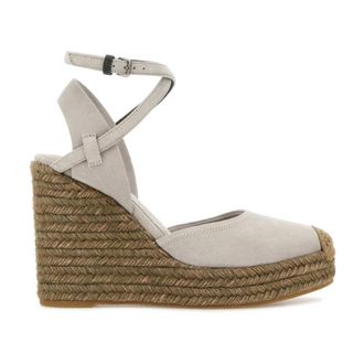 Brunello Cucinelli Brunello Cucinelli, Wedges, female, Gray, Size: 7 1/2 US Pair of Sandals with Heels