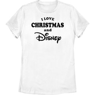 Disney Womens Disney I Love Christmas Logo Graphic T-Shirt in White at Nordstrom, Size Xx-Large