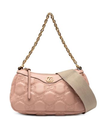 Gucci 2016-2025 Small GG Matelasse Leather satchel - women - Calf Leather/Leather/Nylon - One Size - Pink