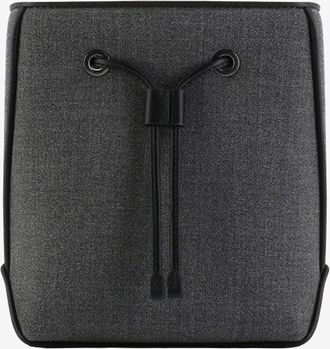 Brunello Cucinelli Mini-Schultertasche aus Wollgaze und Leder