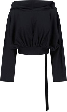 Rick Owens Felpa Cappuccio College Gimp