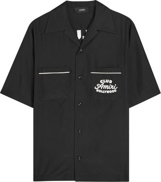 Amiri Club Amiri Embroidered Modal-blend Shirt - Black - XL