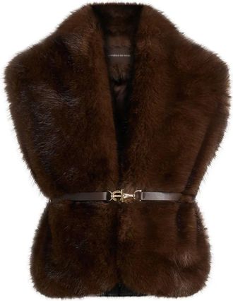 Manière De Voir Gilet Lira con cintura - Marrone