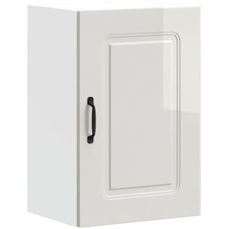 vidaXL Kitchen Wall Cabinet Kalmar High Gloss White Engineered Wood Vidaxl