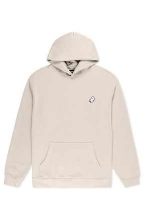 Dalix Ghost Relaxed Midweight Fleece Pullover Hoodie in Ecru at Nordstrom, Size Xx-Large