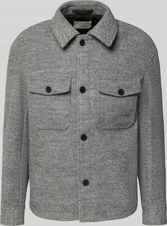 Selected Regular Fit Jacke mit Woll-Anteil Modell MITCH in Silber, Größe XXL