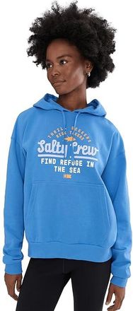 Salty Crew Unscripted Hoodie Womens Sweatshirt Blue : XS, Cotton/Fleece/Polyester