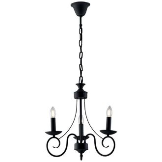 Netlighting BEATRICE 3 Light Chandeliers Anthracite 63x57cm in Black | Size: 63x57 cm