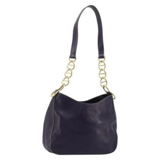 Prada Pre-owned Vintage Leather Shoulder Bag - Dames - Pre-owned - Paars - Maat: ONE Size Leer