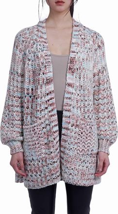 Love Token Gloria Open Front Cardigan In Pink