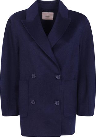 Twin-Set Coat Double Breasted Peacoat