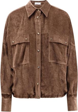 Brunello Cucinelli Bomberjack - Dames - Bomber jackets - Bruin - L - Jassen
