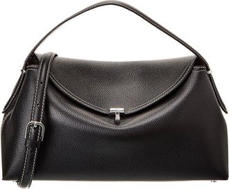 Toteme T-Lock Top Handle Leather Satchel