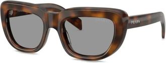 Prada Sunglasses, female, Brown, Size: 53 MM Rectangular Sunglasses
