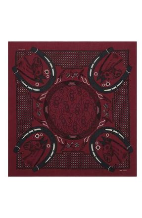 Fortela Bordeaux Horses Bandana in Burgundy at Nordstrom