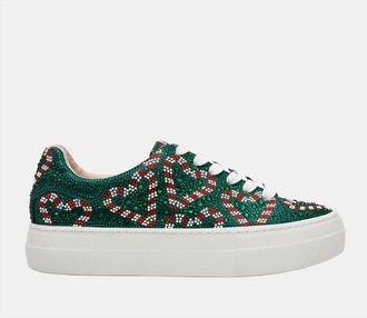 Betsey Johnson Womens Sidny Platform Sneakers In Green Candy Cane