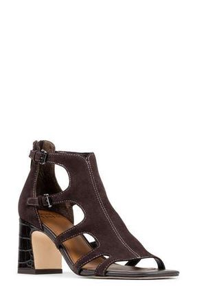 Donald J Pliner Cutout Block Heel Sandal in Dark Brown/Dark Brown at Nordstrom Rack, Size 10