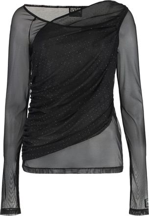 Versace Jeans Couture Tulle Top - Dames - Longsleeves - Zwart - XS - Tule - Tops