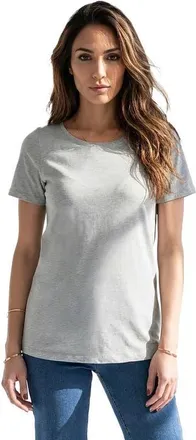 Roaman's Plus Size Cotton Ultimate Crewneck Tee in Heather Grey at Nordstrom, Size Medium