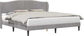 vidaXL Estructura De Cama Gris Claro 180 X 200 Cm Terciopelo Vidaxl