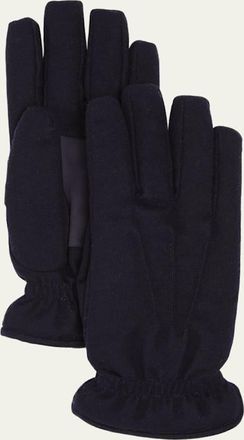 Loro Piana Mens Ashford Cashmere and Suede Gloves