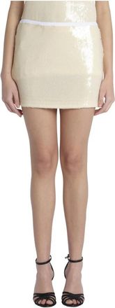 N&deg;21 Sequin Mini Skirt - Dames - Korte rokken - Geel - S - Leer - Rokken