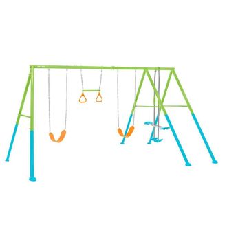 Intex Doble Columpio Jard&iacute;n Ni&ntilde;os Verde Acero