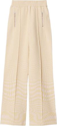 Burberry Houndstooth Jacquard Wool-Blend Trousers, Size XX-Small