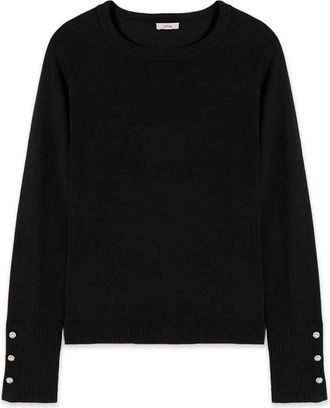 Oltre Sweatshirts - Dames - Ronde hals truien - Zwart - M - Truien & Vesten