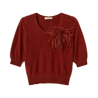 Twinset Round-neck Knitwear - female - Twinset - Round-neck Knitwear - Red - XS - Knitwear