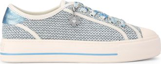 Kurt Geiger Womens Lace Up Sneaker Sneakers - Blue Fabric - Size UK 5