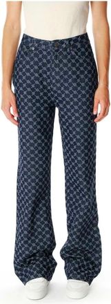Daily Paper Clothing Raven Jeans - Dames - Flared Jeans - Blauw - XL - Katoen - Jeans