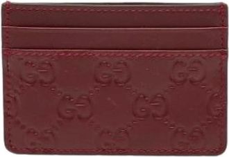 Gucci Pre-owned Wallets, female, Red, Size: ONE SIZE Pre-owned Card Holder