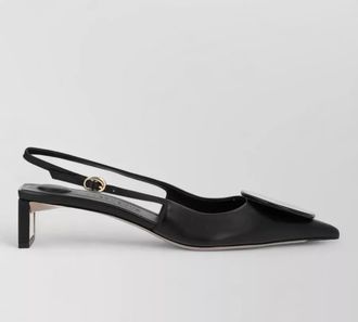 Jacquemus slingback sandals block heel pointed toe