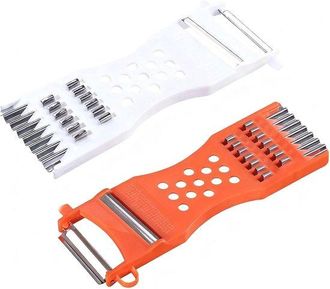OEM 2 Pezzi Pelapatate Multifunzione 6 In 1, Pelapatate, Lama Affilata In Acciaio Inossidabile, Affettatrice, Tagliaverdure, Per Frutta E Verdura, Pelatur