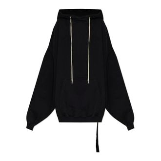 Rick Owens Hoodies, female, Black, Size: ONE SIZE Hooded Sweatshirt